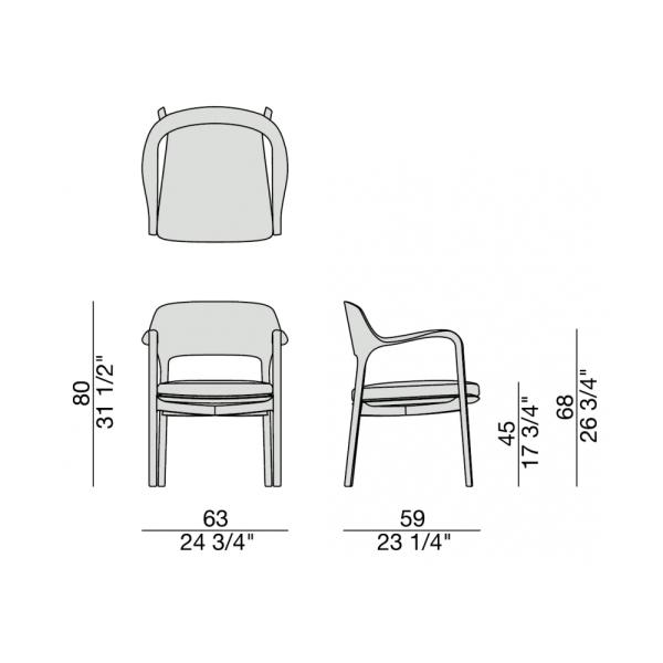 Three Different Finishes Fiberglass Dining Chair Porada Ella Chair