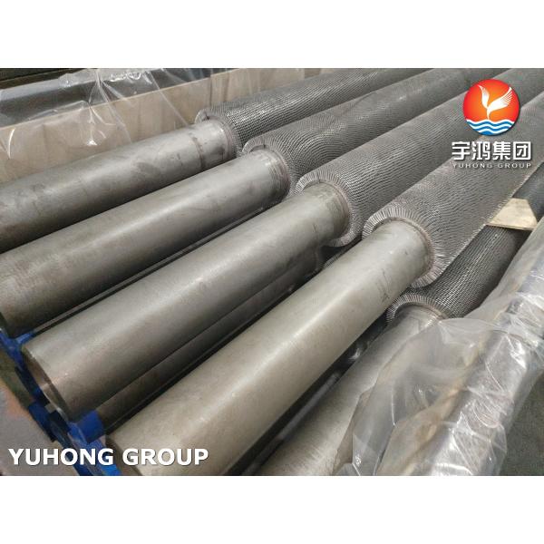 Stainless Steel Serrated Finned Tube High Frequency Welding Wound Spiral Welded For Fired Heater