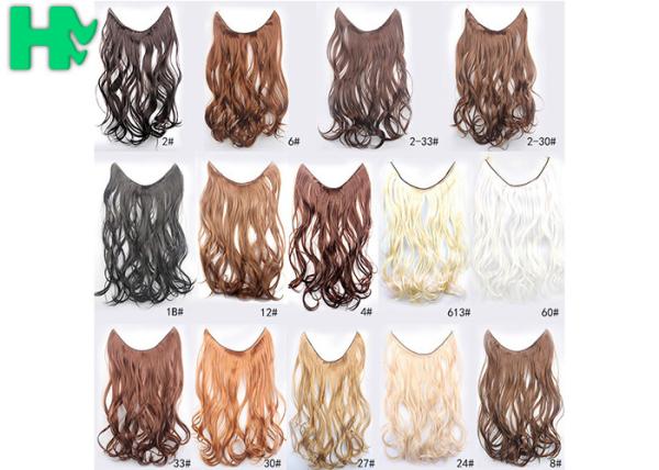 Fashionable Colorful Synthetic Clip In Hair Extensions High Temperament Hair For Women
