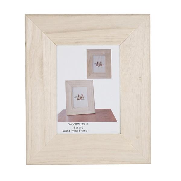 Unfinished Wooden Photo Frame Natural Wood Picture Frames for Home Decoration