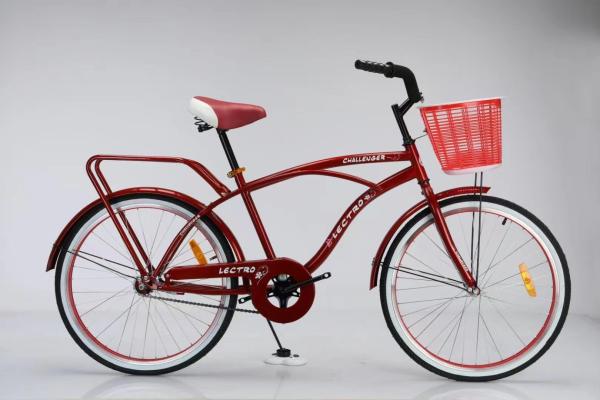 New Model Men Beach Cruiser Bicycle 26/28/Inch 7 Speed Cruiser Bike Steel Frame V Brake Suspension Fork