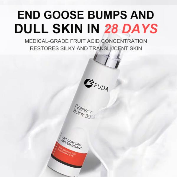 Lotion de gommage aromathérapie corporelle aux acides de fruits 15% pour exfoliation et blanchiment