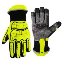 Salut XS-3XL vert évident a coupé les gants résistants de travail effectue la protection
