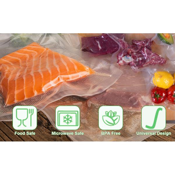 Freezable Food Saver Vacuum Sealer Rolls For Sous Vide Poly Nylon Vacuum Bags