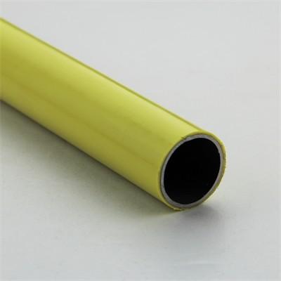 O PE magro do tubo JY-4000YH-P do diâmetro 28mm revestiu o amarelo brilhante da tubulação de aço