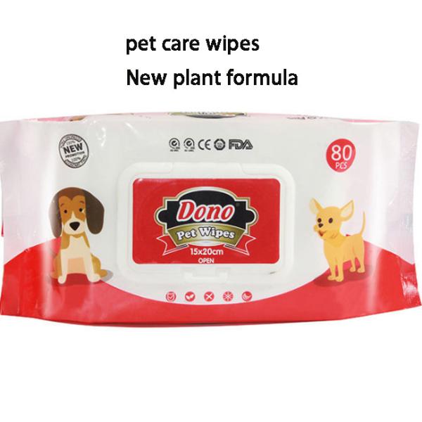 Flip Top Bag Of 80 Pet Wet Wipes для дезодорирования и удаления пятен Для домашнего использования для эффективной глубокой чистки