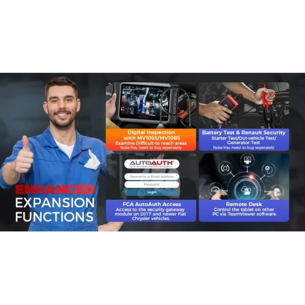 Autel MaxiCOM MK808KBT PRO OBD2 Scanner Automotivo Car Diagnostic Scan Tool MK808K-BT OBD 2 Code Reader Key Coding Activ