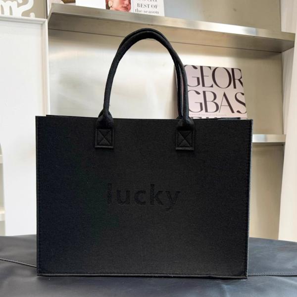 Custom Felt Tote Bag Large Capacity Portable Eco-Friendly Shopping Full Bag Gift Shopping Bag Custom Logo Large Capacity Storage Tote Bag Women Single Outdoor Shoulder Handbag Ladies Felt Shopping