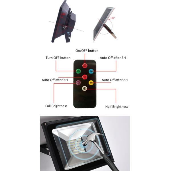 Солнечный приведенный в действие свет потока 50в СИД ночи дня на склад угол пучка 120 градусов