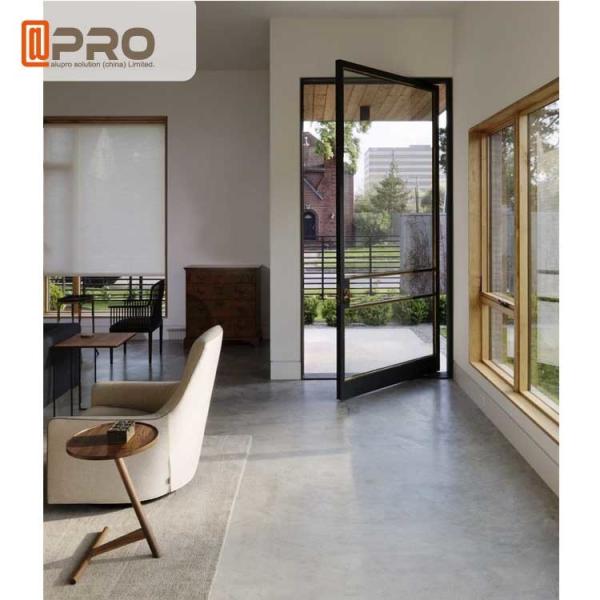 Transparent Glass Aluminum Pivot Doors For Residential Air Tightness Pivot front door Pivot Exterior door,pivot hinge