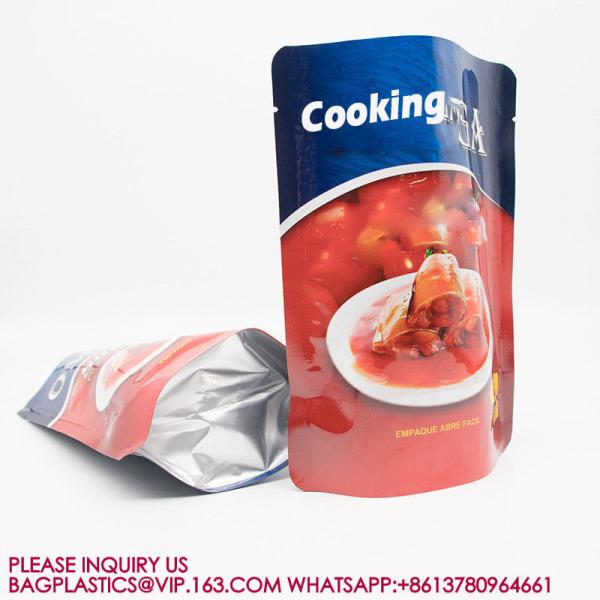 Custom Printed Retort Standing Bags Camping Cooking Set Bag Sauce Curry Food Retort Pouch