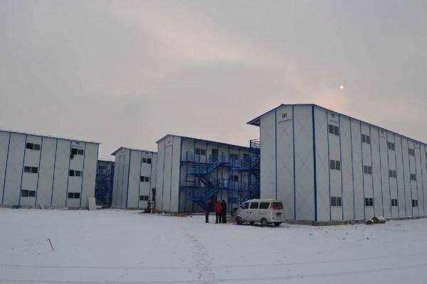 Low Cost Steel Structure Prefab Sandwich Panel House Construction Camp For Workers