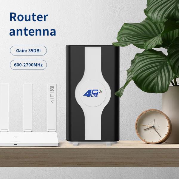 Antenna LTE 3G 4G de alto ganho 44dBi com 2* conector masculino CRC9/2* TS9 e cabo de 2 metros