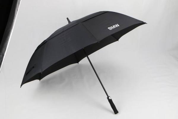 Extra Large Double Canopy Golf Umbrella With Black Fiberglass Frame Ribs