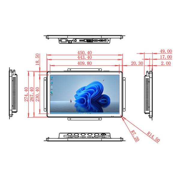 18.5-Inch Windows Embedded Vision Console for Traffic Management Systems, Logistics Terminals, Medical Workstations, and Smart City Dashboards