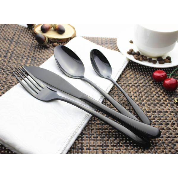 High quality 18/8 black stainless steel flatware/cutlery/silverware set/dinnerware