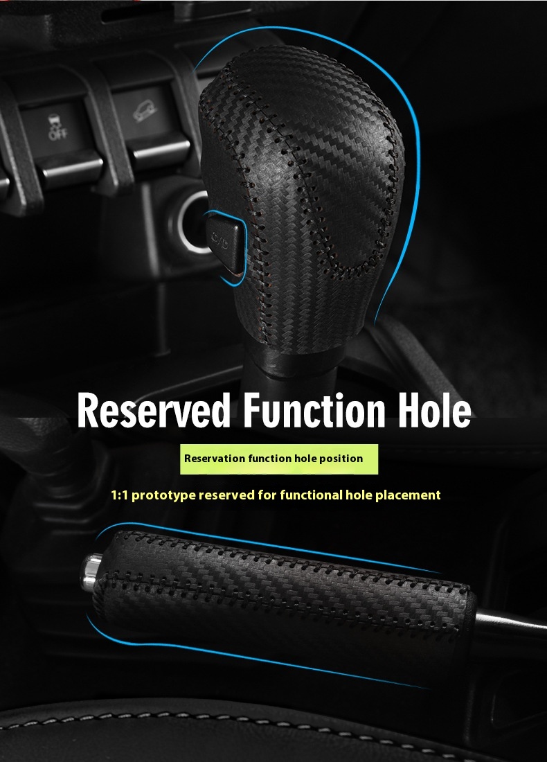 For Suzuki Jimny Leather Gear Shift Handle Cover Interior Modification Kit for JB74 JIMNY