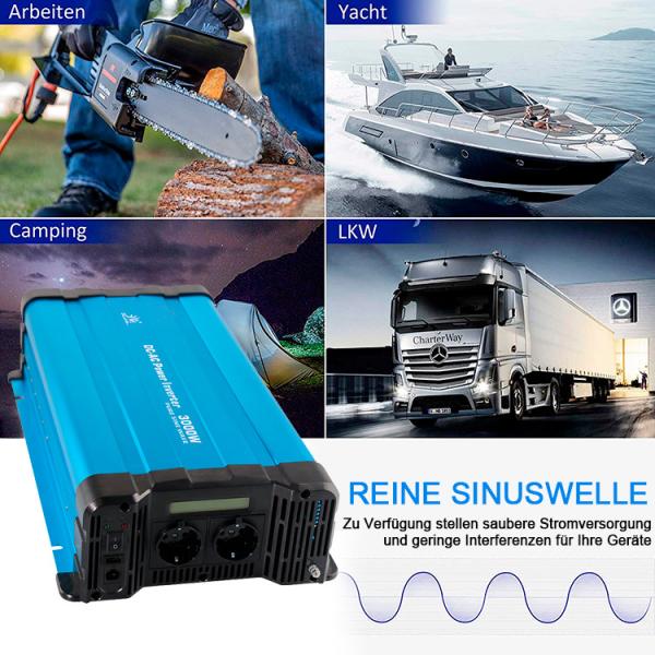 С AC 110V 3000W Inversor De Corrient 12V волны синуса решетки чистого с гнездом Jfci