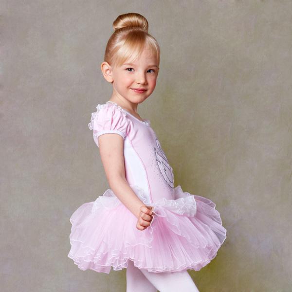 girls western performance clothing Short sleeve lace dance dress for ballet wear wholesale