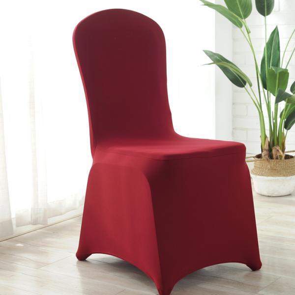 White Red Blue Polyester Spandex Banquet Chair Covers