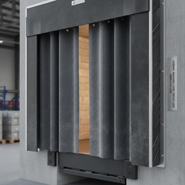 Curtain Thickness 0.8mm Loading Dock Shelter with High Resistance To Wear and Tear Providing Thermal Insulation to Reduce Energy Loss