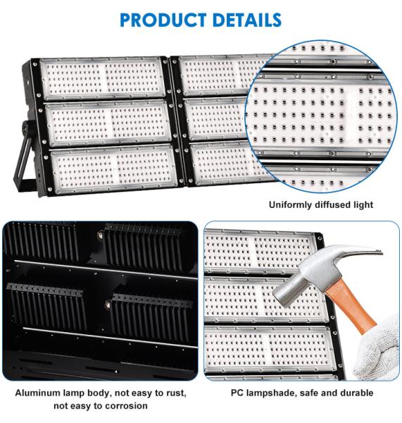 Custom Energy-Efficient LED Stadium Lighting IP66 Waterproof
