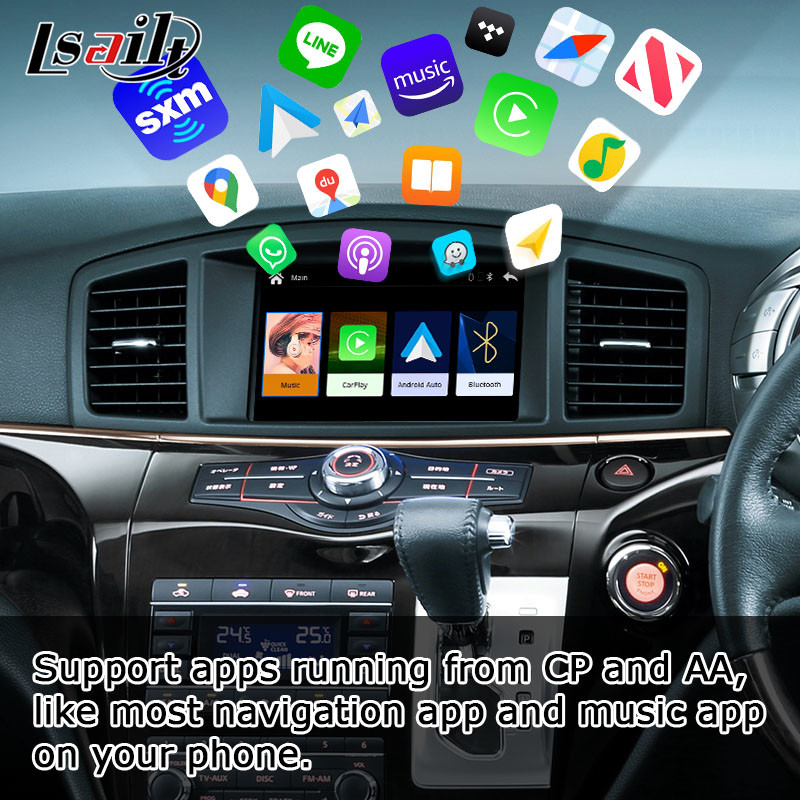 Подъем экрана касания беспроводного carplay андроида поисков E52 IT06 Nissan Elgrand автоматический емкостный