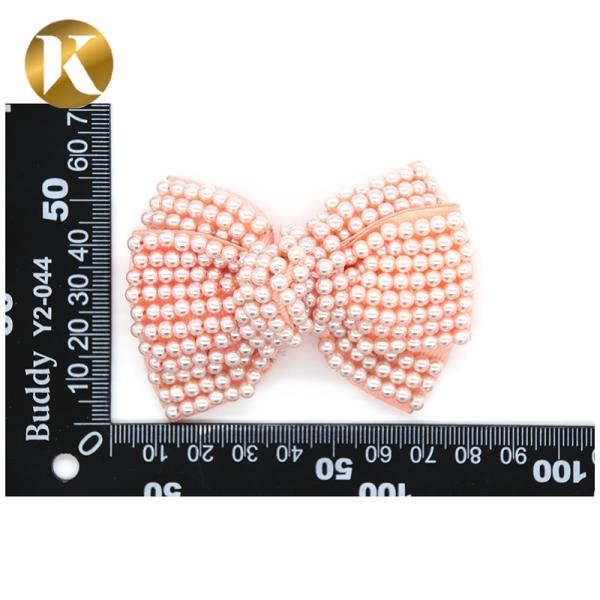 Custom Fashion Pearl Shoe Clips 75*55mm With Special Cloth Material