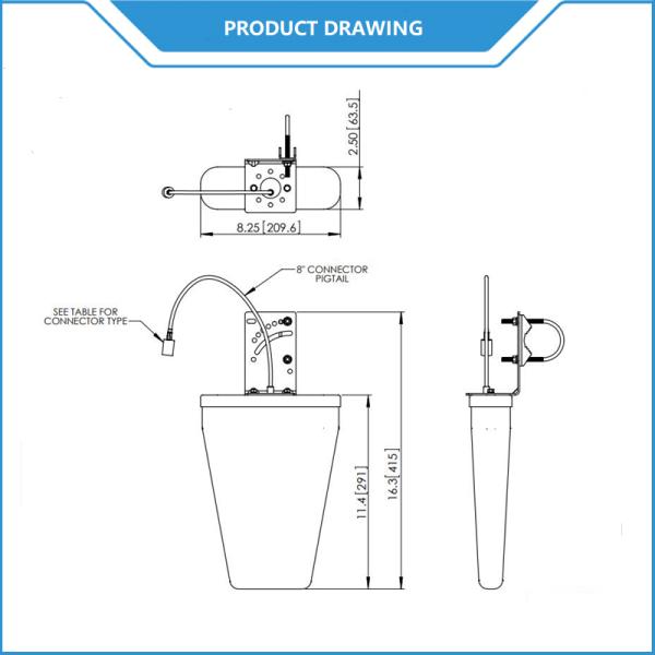 Outdoor 9dBi High Gain GSM/3G/4G LTE Cellular LPDA Antenna