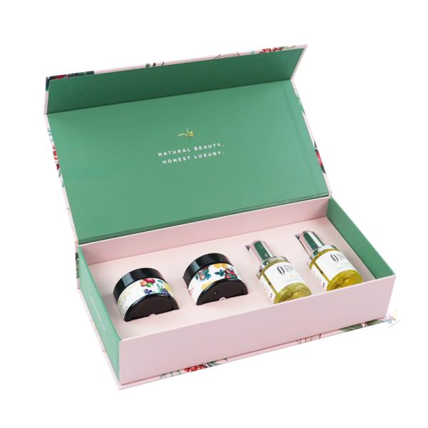 Smart Empty Black Magnetic Perfume Bottle Packaging Box With Eva Luxury Gift