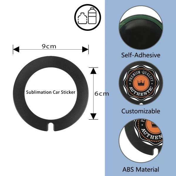 Diy Creative Blank Plastic Sublimation Car Sticker Sublimation Plastic Car Tax Disc Card Holder