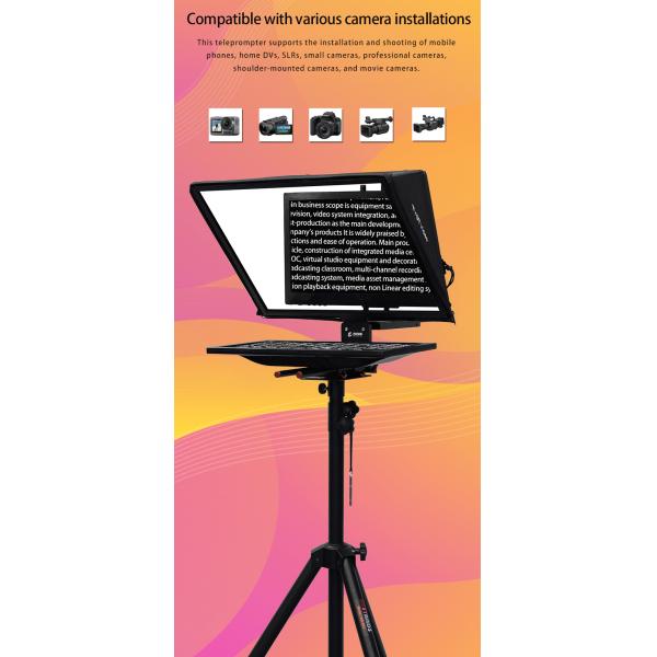 Темперный HD стеклянный стенд 22 дюймовый телепромптер для телевещательного оборудования