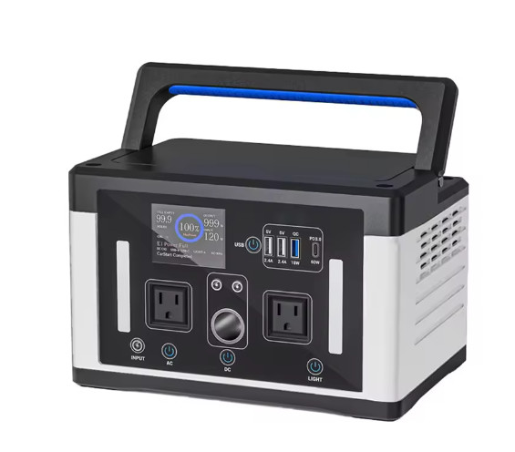 600W Portable Power Station-Camping Solar Generator With 500Wh Lithium Battery ,220V Pure Sine Wave AC ,Emergency Power