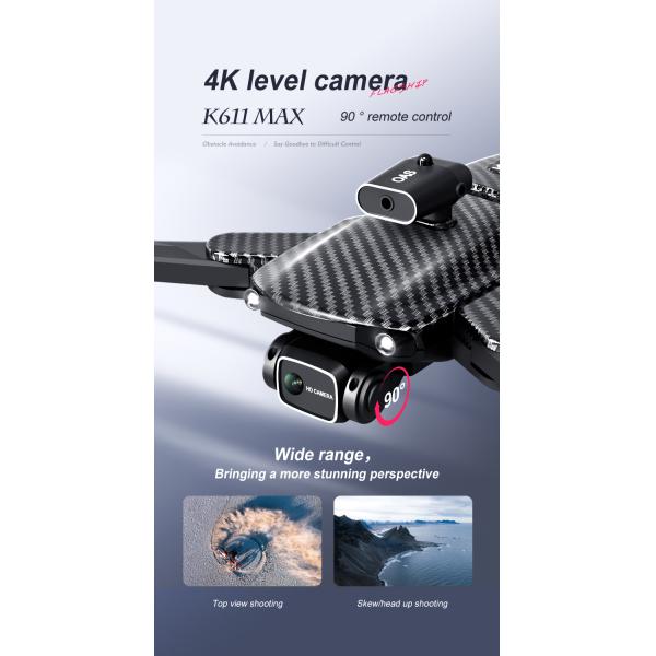 Складчивый аэрофотограф Квадкоптер K818 Max Mini Drone с 4k HD камерой Smart Brushless Motor и препятствиями
