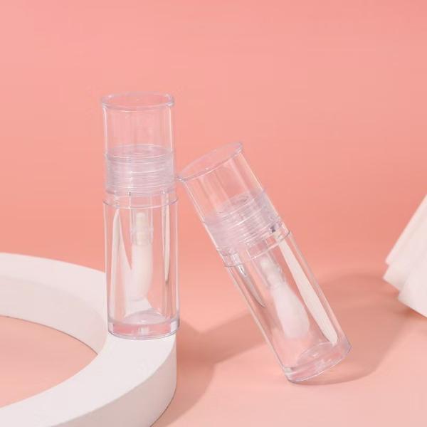 Plastic Transparente Gran Cabeza Cepillo de labios Glaseado tubo pequeño para resaltar líquido