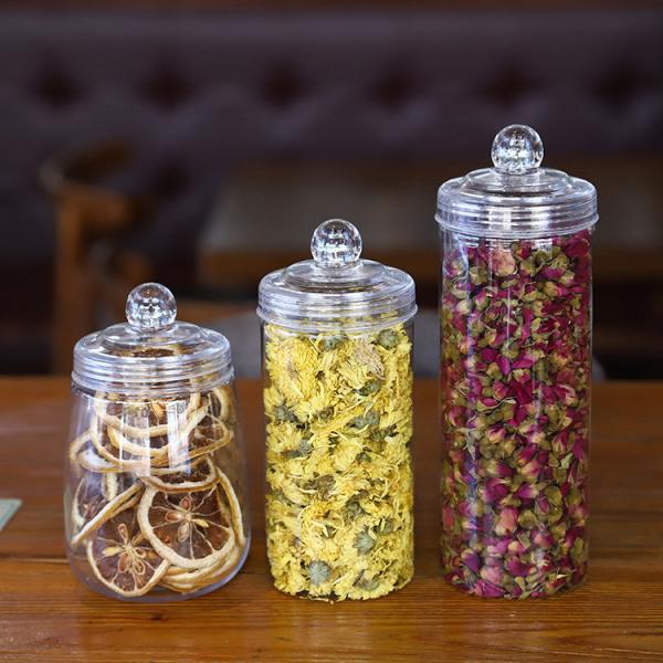 Frascos de plástico transparente con impresión personalizada para soluciones de embalaje transparente