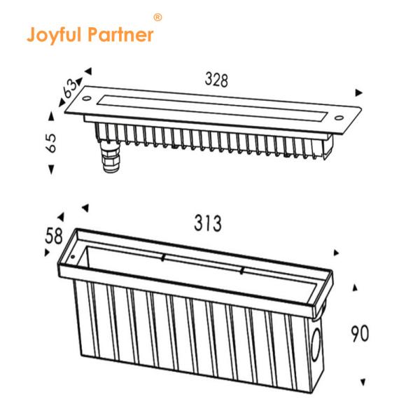 316 Stainless Steel DMX 512 RGB 12w Linear Swimming Pool Led for Waterfall