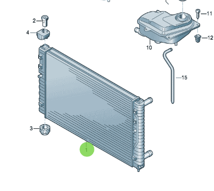 3 Motor Radiador de aluminio y tanque de agua de plástico para Audi A4 S4 A6 S6 Reemplazar/reparar