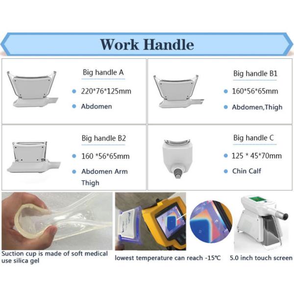 2500w big power standing cryolipolysis with 4 different size handles for whole body and double chin treatment