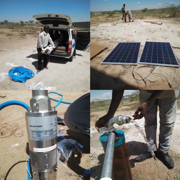 4 Inch Diameter 2Hp 48V Solar Deep Well Submersible Pump