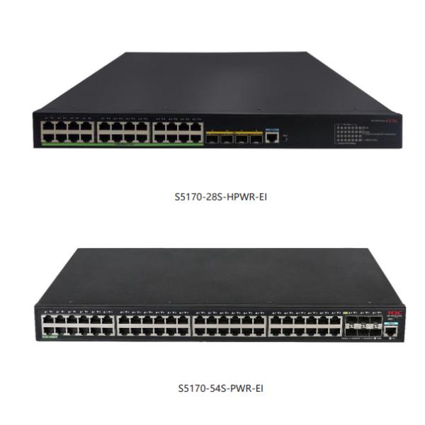 48*10/100/1000BASE-T Ports 6*1G/10G BASE-X SFP Plus AC PoE -Network Switches S5170-54S-PWR-EI SNMP Function L2 Ethernet Switch
