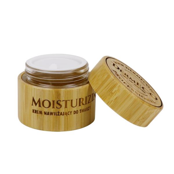 PASSEN 150g Bamboo Cosmetic Packaging 5.3OZ Silk Screen Wooden Cream Jar