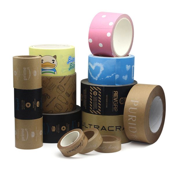 Custom Logo Printed Packaging Packing Customized Kraft Paper Custom Packing Tape With Logo Printing 4Cm 4713