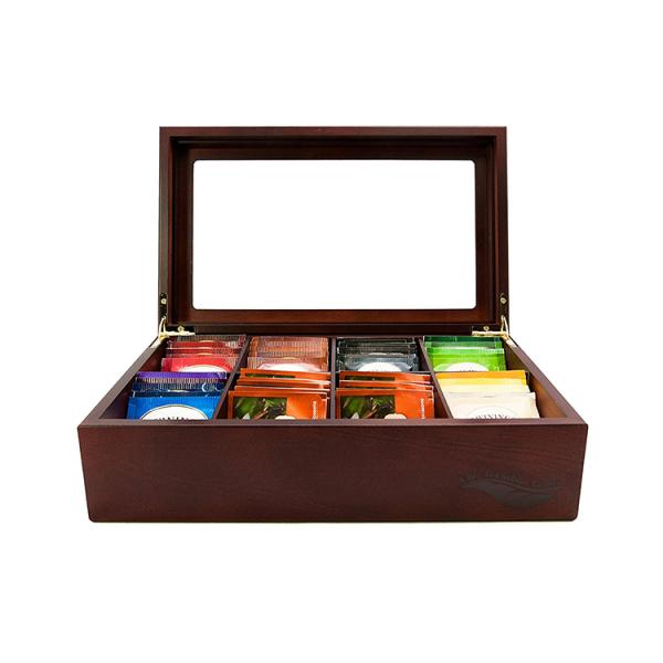Customized Logo Acceptable Painted Eco-friendly Vintage Chest Wooden Box Packaging Tea