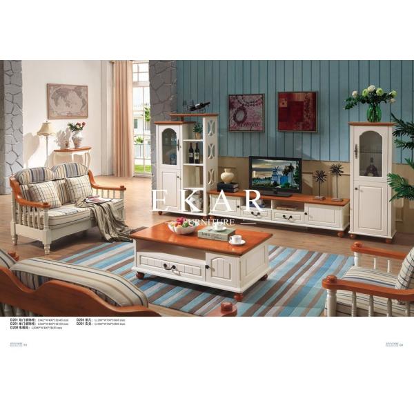 American Countryside Style Wooden Drawers SquareTea Coffee Table