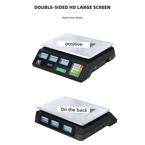 40kg Commercial Table Scale for Fruit Store Accurate Weighing Platform Plastic Stainless Steel Electronic Components