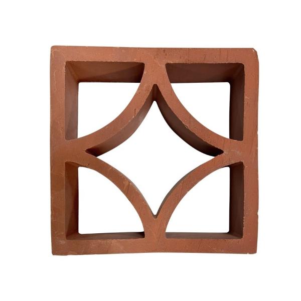 7% Absorption Terracotta Facade Panel Breezeway Tile In Classical Design For Decorative Garden Brick Decoration