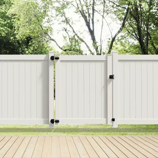 Easy DIY 6 X 8 White Privacy Vinyl Fence Panel Outdoor UV Resistant