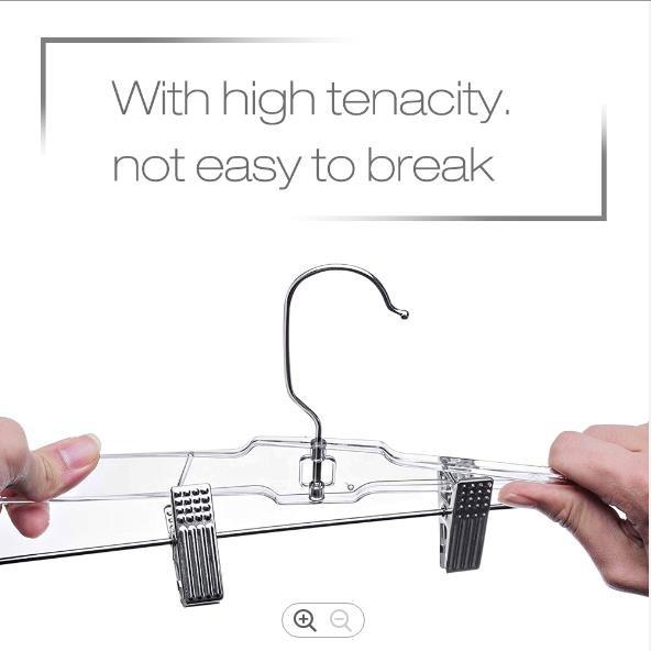 Thickening Metal Cloth Hanger  14 Inches Metal Pant Hangers With Clips