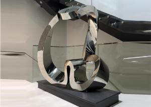 OEM moderne/ODM de sculpture extérieure en forme de coeur abstraite en métal